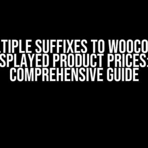 Add multiple suffixes to WooCommerce displayed product prices: A comprehensive guide